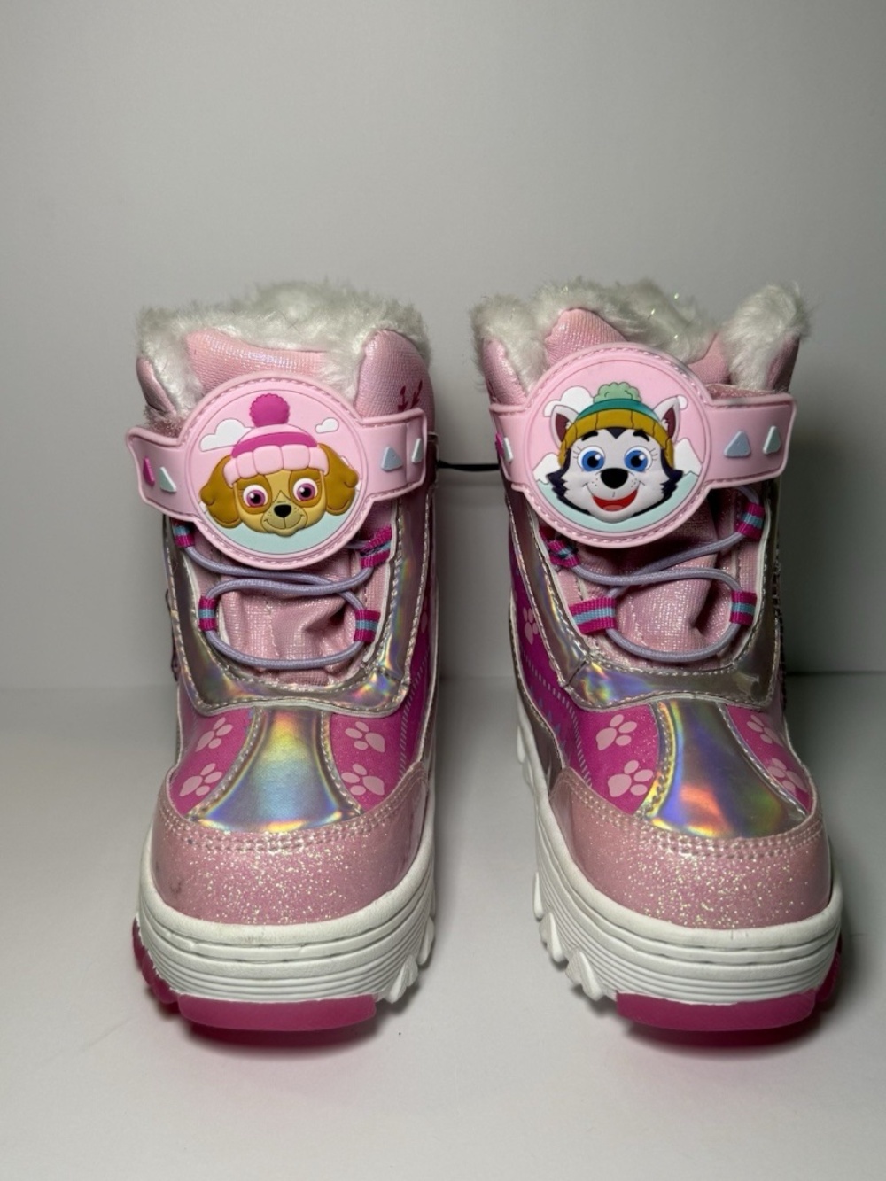 Girls Snowboots Paw Patrol Pink Dog Size 7 New with Tags Light Up Winter
